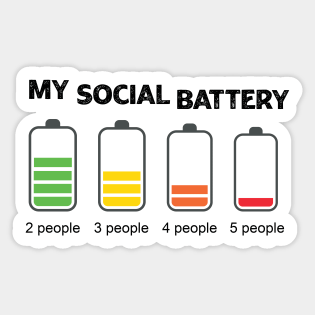 My Social Battery Sticker by Ras-man93